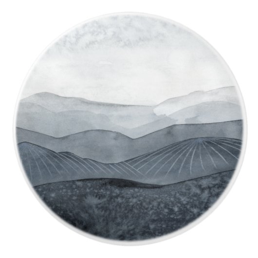 Grauwe vallei keramische knop (Voorkant)