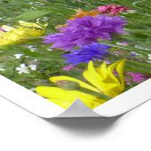 Grauwe van wilde bloemen poster (Hoek)