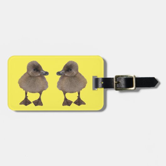 Grauwe vingerafdrukken foto aangepaste tekst bagagelabel (Voorkant horizontaal)