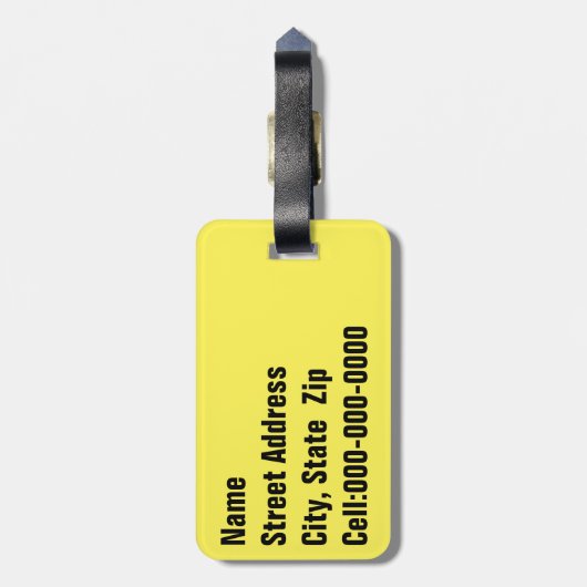 Grauwe vingerafdrukken foto aangepaste tekst bagagelabel (Achterkant verticaal)