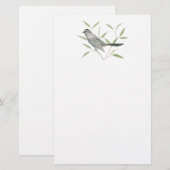 Grauwe vogelbroederij briefpapier (Voorkant / Achterkant)