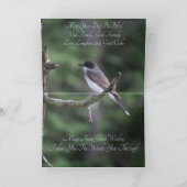 Grauwe vogelfoto kaart (Binnen)