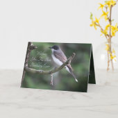 Grauwe vogelfoto kaart (Gele Bloem)