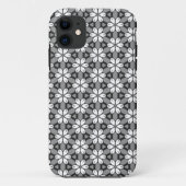 Grauwe, zwarte en witte Floral Case-Mate iPhone Case (Achterkant)