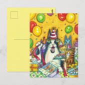 GRAUWEN EN FITZ KATTEN, KITJES, MUIZEN, GRAPPIGE V BRIEFKAART (Voorkant / Achterkant)