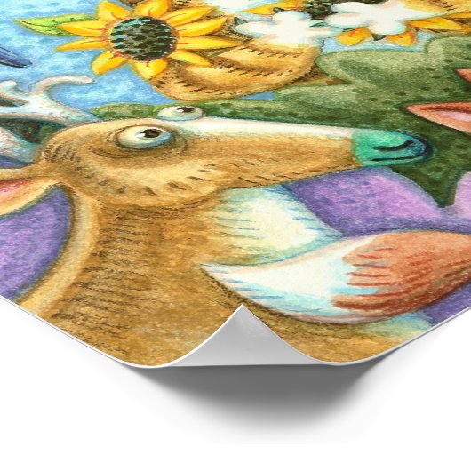 GRAUWENDE KATTEN EN MANNEN, FUNNY POSTER (Hoek)