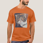 Grauwgrijze Grappige Kat T-shirt (Voorkant)