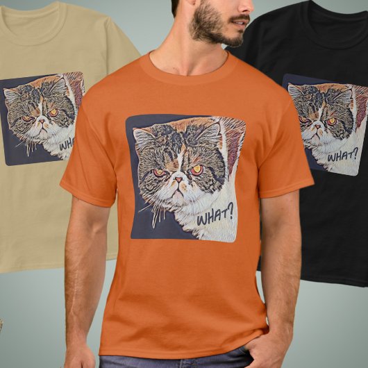 Grauwgrijze Grappige Kat T-shirt