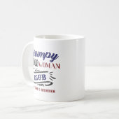 Grauwige Oude Vrouw Club Grappig Koffiemok (Voorkant links)