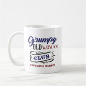 Grauwige Oude Vrouw Club Grappig Koffiemok (Links)