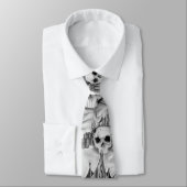 Gravata de caveira / Necktie Skull and gold Stropdas (Gebonden)