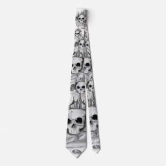 Gravata de caveira / Necktie Skull and gold Stropdas