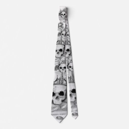 Gravata de caveira / Necktie Skull and gold Stropdas (Voorkant)