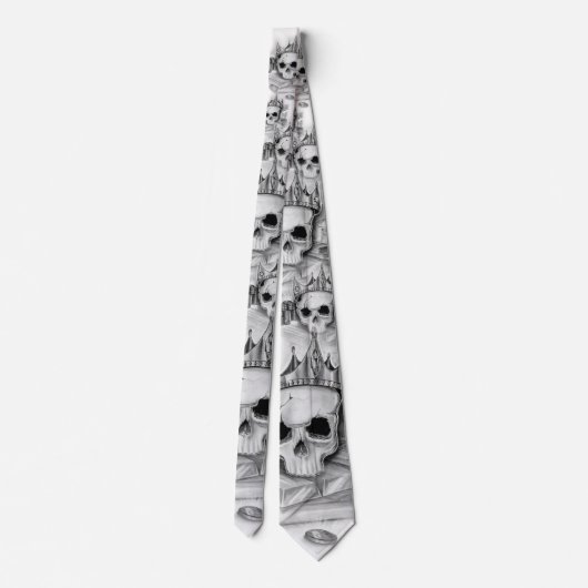 Gravata de caveira / Necktie Skull and gold Stropdas (Achterkant)