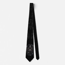Gravata / Necktie - " diamonds skull" Stropdas