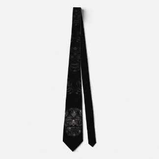 Gravata / Necktie - " diamonds skull" Stropdas