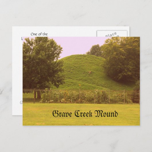 Grave Creek Mound Briefkaart (Voorkant / Achterkant)