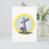 Grave Cross Uitnodigingen (Staand voorkant)