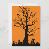 "Grave Delight" Spooktacular Halloween Party Kaart (Achterkant)