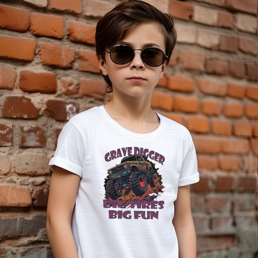 Grave Digger, Big Tires Big Fun Monster Truck T-shirt
