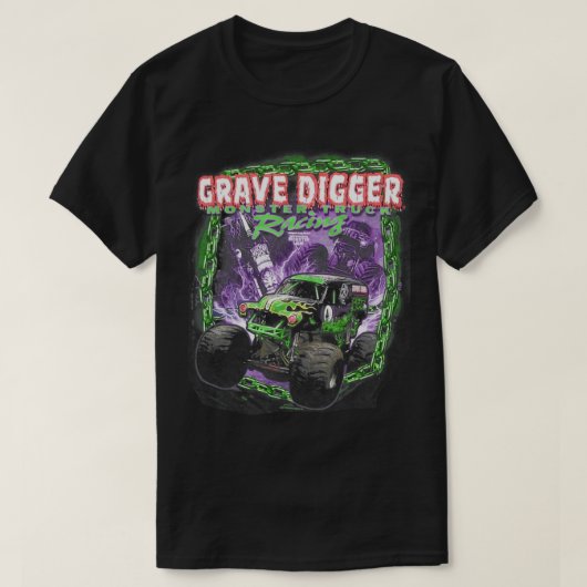 Grave Digger Monster Truck Racing 2 T-shirt (Design voorkant)