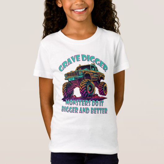 Grave Digger, Monsters doen het groter en beter T-shirt (Voorkant)