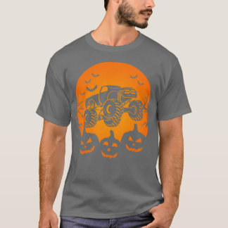 Grave Digger Pumpkin Funny Halloween Costume Boys T-shirt