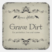 Grave Dirt Halloween Jar Sticker (Voorkant)