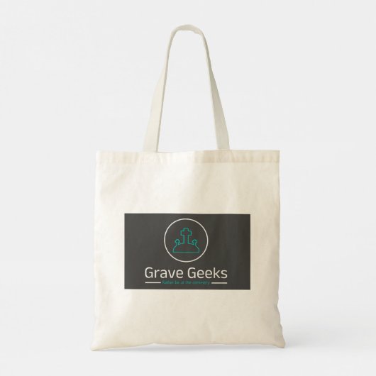 Grave Geeks Tas Grijs en Blauwgroen (Achterkant)