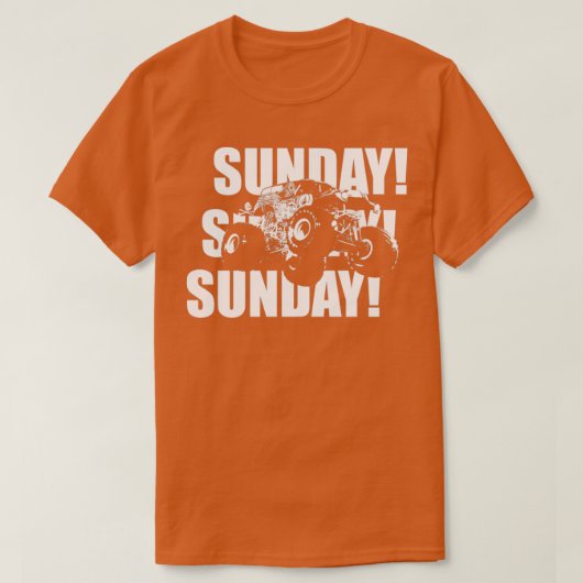 Grave Monster Truck Digger Sunday Sunday T-shirt (Design voorkant)