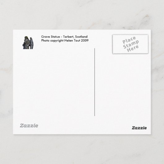 Grave Statue Briefkaart (Achterkant)
