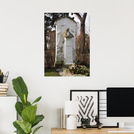 Grave van Johannes Brahms Poster (Thuiskantoor)