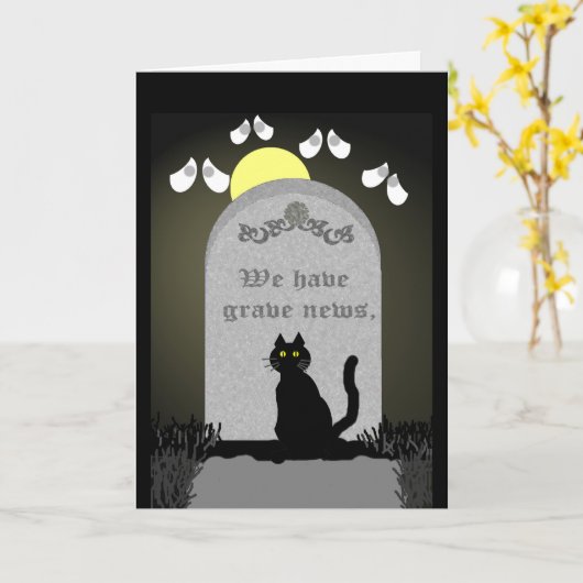 Grave Verjaardag Nieuws Kaart (Gele Bloem)