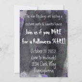 Grave Waterverf Halloween Uitnodiging (Achterkant)