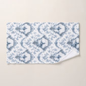 Graved Floral Toile w/Windmill & Boats-Blue Bad Handdoek (Handdoek)