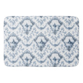 Graved Floral Toile w/Windmill & Boats-Blue Badmat (Voorkant)