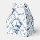Graved Floral Toile w/Windmill & Boats-Blue Bedankdoosjes (Voorkant Zijde)