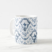 Graved Floral Toile w/Windmill & Boats-Blue Koffiemok (Voorkant links)