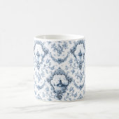 Graved Floral Toile w/Windmill & Boats-Blue Koffiemok (Center)