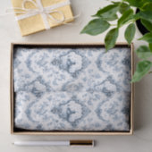 Graved Floral Toile w/Windmill & Boats-Blue Tissuepapier (Geschenk)