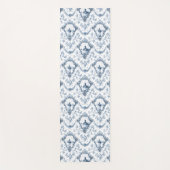 Graved Floral Toile w/Windmill & Boats-Blue Yogamat (Voorkant)