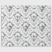 Graved Floral Toile w/Windmill & Boats-Grey Cadeaupapier (Vlak)