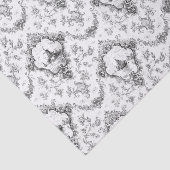 Graved Floral Toile w/Windmill & Boats-Grey Tissuepapier (Detail)