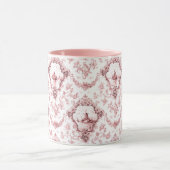 Graved Floral Toile w/Windmill & Boats-roze Mok (Midden)