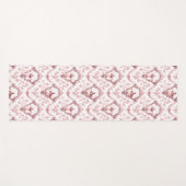 Graved Floral Toile w/Windmill & Boats-roze Yogamat (Voorkant (horizontaal))