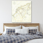 Graved Map of Colombia Canvas Afdruk (Insitu (Slaapkamer))