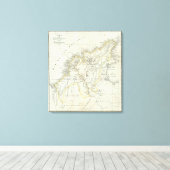 Graved Map of Colombia Canvas Afdruk (Insitu (Houten vloer))