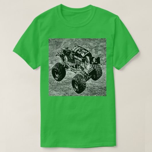 Gravedigger Black en White T-shirt (Design voorkant)