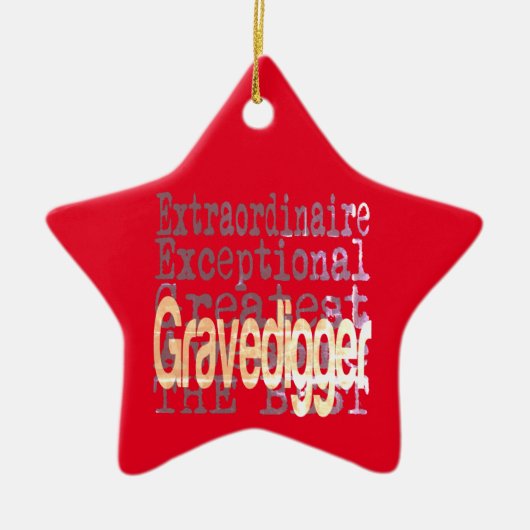 Gravedigger Extraordinaire Keramisch Ornament (Voorkant)