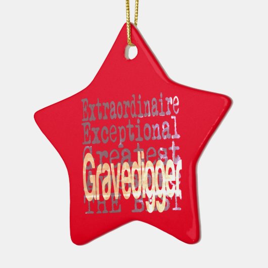 Gravedigger Extraordinaire Keramisch Ornament (Links)